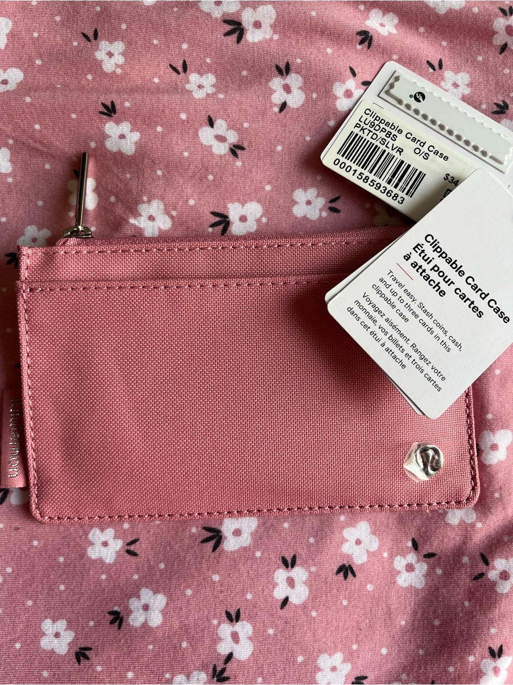 LULULEMON Pink Tide  Clipable Card Case * SOLD OUT **